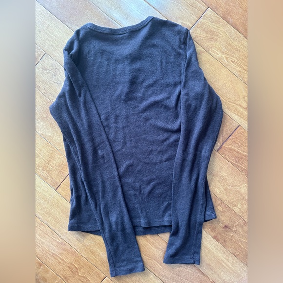 BUCK MASON Heirloom long sleeve henley | smokey umber | size M - Picture 9 of 10